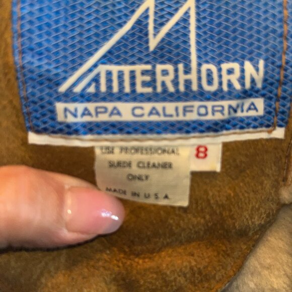 VINTAGE 70'S MATTERHORN NAPA SUEDE SHEEPSKIN SHERPA JACKET COAT - MADE IN USA -8 - Picture 11 of 15